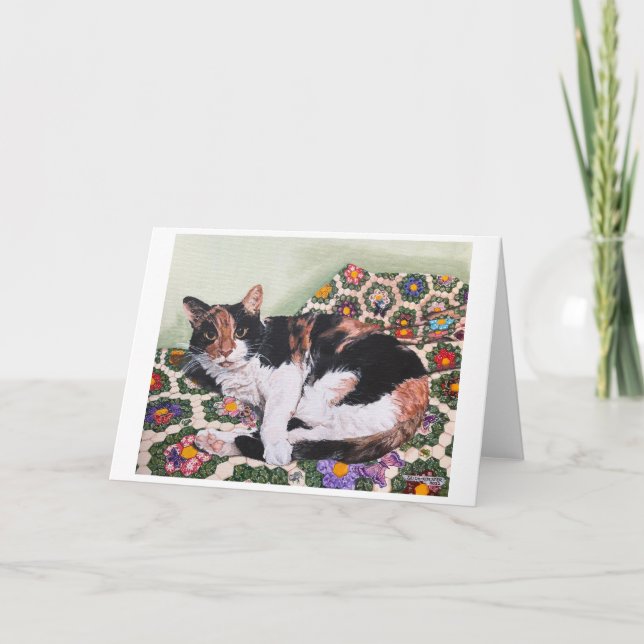 Tarjeta De Agradecimiento Gatos y calderos-Zoey (Anverso)