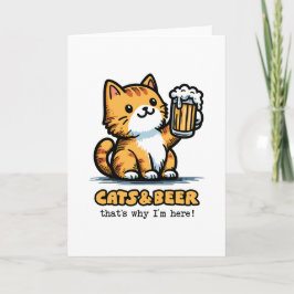 Tarjeta De Agradecimiento Gatos y cerveza 2