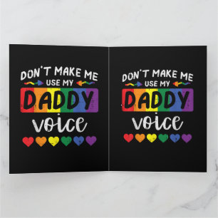 Tarjeta De Agradecimiento Gay No Me Hagas Usar Voz De Papá