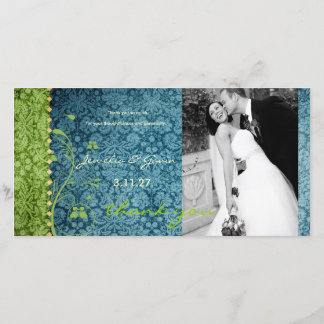 Tarjeta De Agradecimiento GC | Turquesa y verde de Bejeweld Gracias