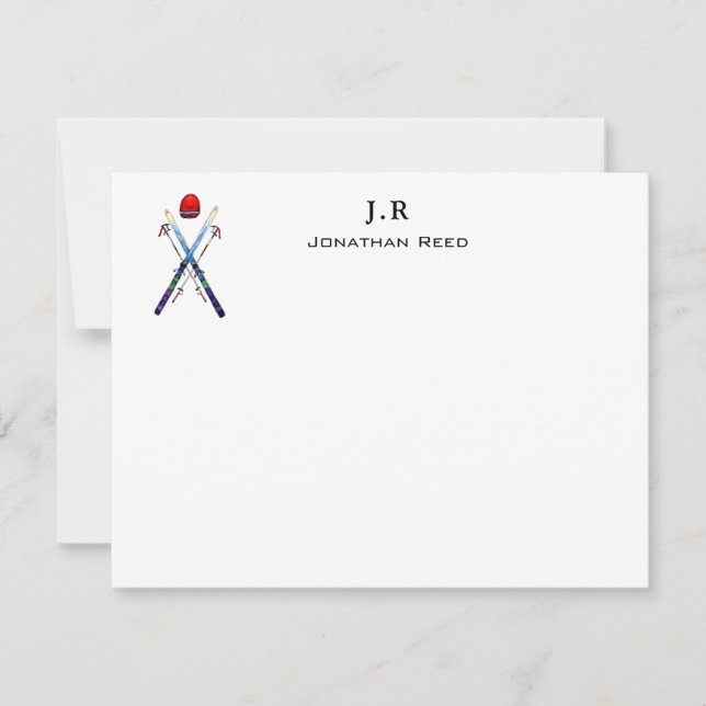 Tarjeta De Agradecimiento Gear de esquí acuático personalizado (Anverso)