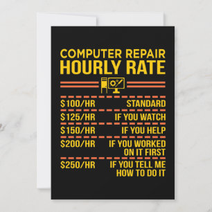Tarjeta De Agradecimiento Geek, programador de software informático de repar
