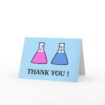 Geek Science Beaker Hearts Baby Shower Gracias