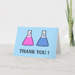 Tarjeta De Agradecimiento Geek Science Beaker Hearts Baby Shower Gracias<br><div class="desc">Geek Science Beaker con Hearts Baby Shower Gracias Cartas

Versión de Blue Boy

Personalizar.  Interior en blanco</div>