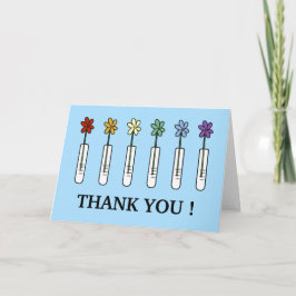 Tarjeta De Agradecimiento Geek Science Rainbow Flower Gracias