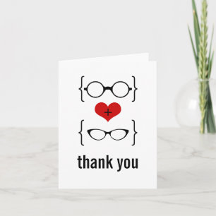 Tarjeta De Agradecimiento Geeky Glasses