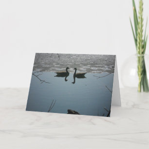Tarjeta de agradecimiento "Geese Love"