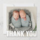 Tarjeta De Agradecimiento Gemelos de regalo para bebés Gracias recién nacido (Anverso)