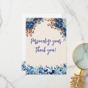 Tarjeta De Agradecimiento Gemelos en flor