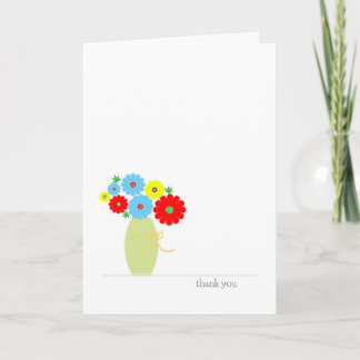 Tarjeta De Agradecimiento General gracias cardar, las flores coloridas en un