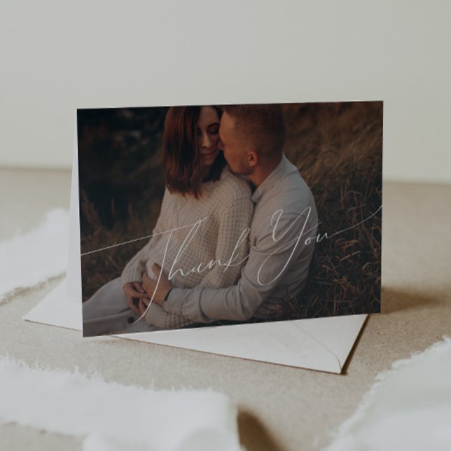 Tarjeta De Agradecimiento Género caprichoso Neutral Baby Shower foto doblada (Subido por el creador)