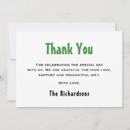 Tarjeta De Agradecimiento Género Neutral Primer cumpleaños Dinosaurio de un 