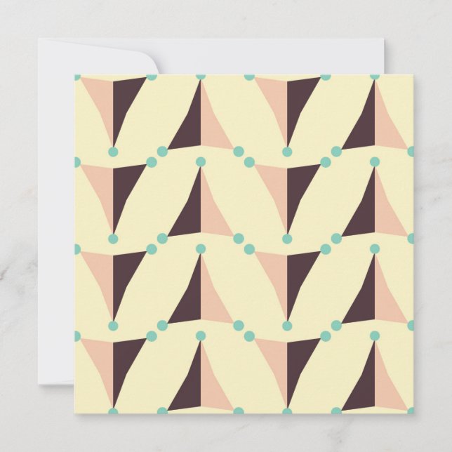 Tarjeta De Agradecimiento Geometric pattern in retro vibe (Anverso)