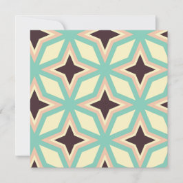 Tarjeta De Agradecimiento Geometric pattern with alternating dark star shape
