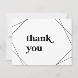 Tarjeta de agradecimiento geométrica moderna