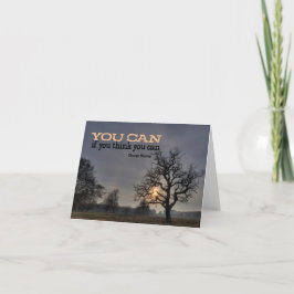 Tarjeta De Agradecimiento George Reeves Cita Inspiradora "Tú puedes"