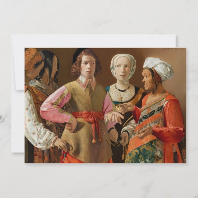 Tarjeta De Agradecimiento Georges de la Tour - The Fortune Teller (Anverso)