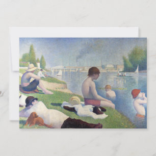 Tarjeta De Agradecimiento Georges Seurat — Bañistas en Asnieres
