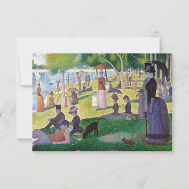 Tarjeta De Agradecimiento Georges Seurat - Domingo en La Grande Jatte (Anverso)