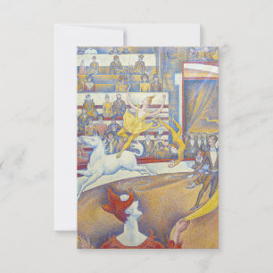 Tarjeta De Agradecimiento Georges Seurat - El Circo