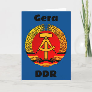 Tarjeta De Agradecimiento Gera, República Democrática Alemana - DDR
