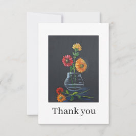 Tarjeta De Agradecimiento Gerber daisies Thank you card