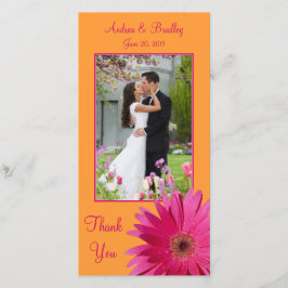 Tarjeta De Agradecimiento Gerbera Daisy Boda Gracias Fotografía