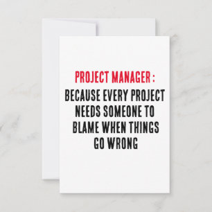 Tarjeta De Agradecimiento Gerente de Proyecto Porque todo proyecto necesita 