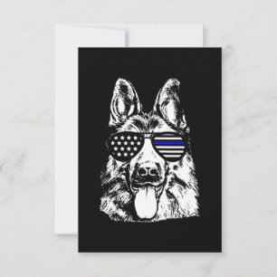 Tarjeta De Agradecimiento German Shepherd Police Officer Police Dog