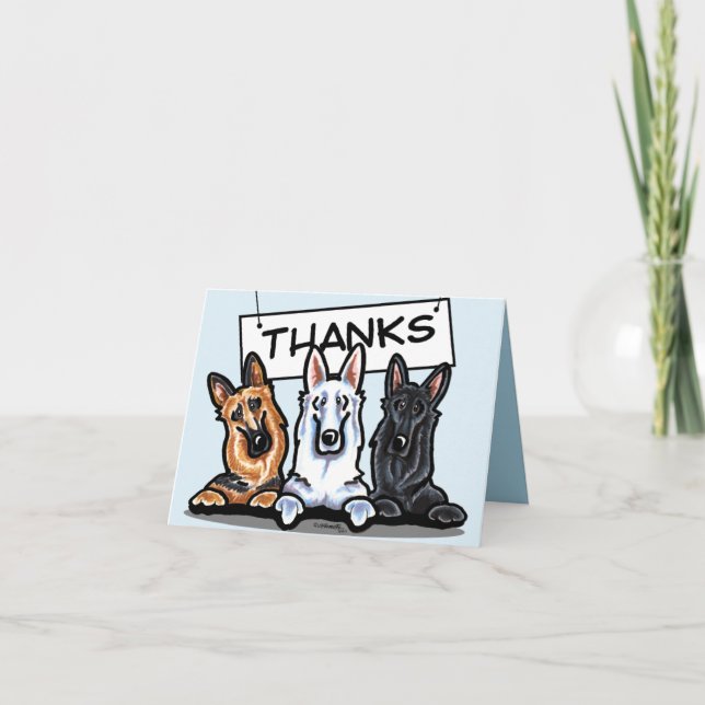 Tarjeta De Agradecimiento German Shepherd Thank You (Anverso)