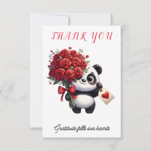 Tarjeta De Agradecimiento Gesto de gratitud de Panda -