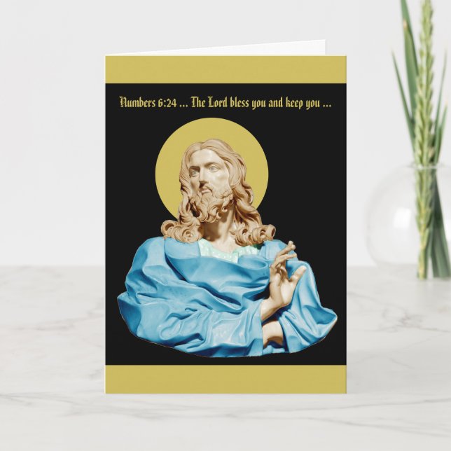 Tarjeta De Agradecimiento Gian Lorenzo Bernini Busto de Cristo 1679 (Anverso)