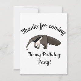 Tarjeta De Agradecimiento Giant Anteater Feliz Cumpleaños