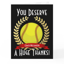 Gigante entrenador de softbol gracias negro