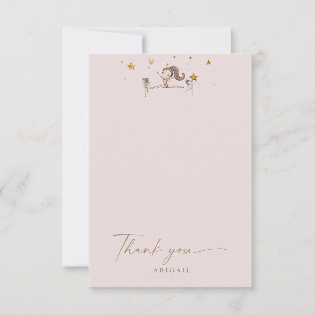 Tarjeta De Agradecimiento Gimnasia Rosa Tumada Cumpleaños Gracias (Anverso)
