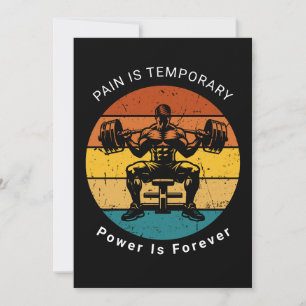 Tarjeta De Agradecimiento Gimnasio / Fitness en negrita más fuerte cada dí
