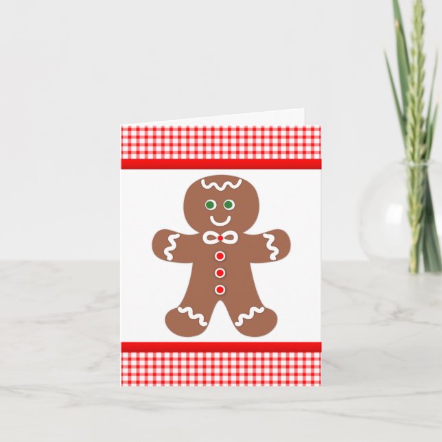 Tarjeta De Agradecimiento Gingerbread Boy Gracias (Anverso)
