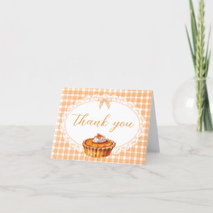 Tarjeta De Agradecimiento Gingham Little Cutie Pie Baby Shower