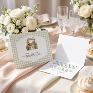Tarjeta De Agradecimiento Gingham personalizado Está recién salida del merca
