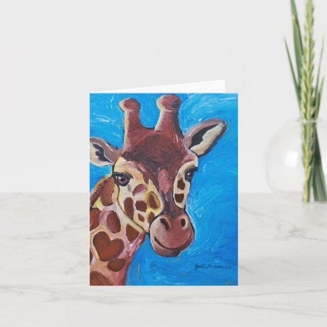 Tarjeta De Agradecimiento Girafa (2019) - pequeña - 4" x 5,6" - vertical (Anverso)