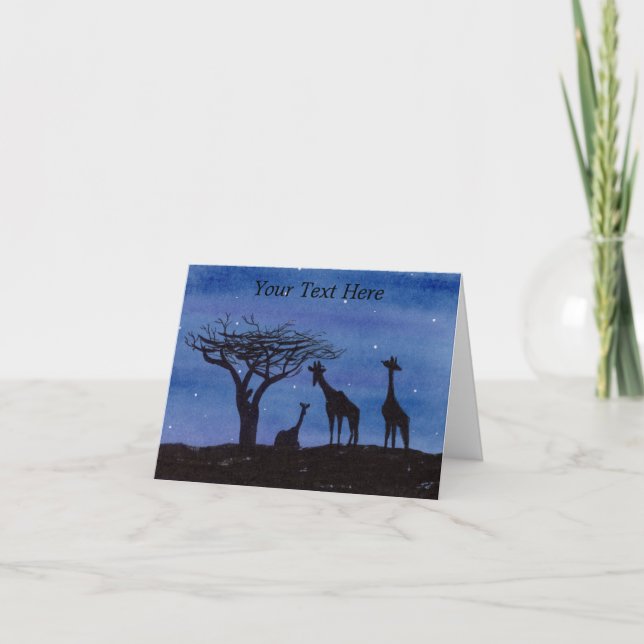 Tarjeta De Agradecimiento Girafas (Anverso)