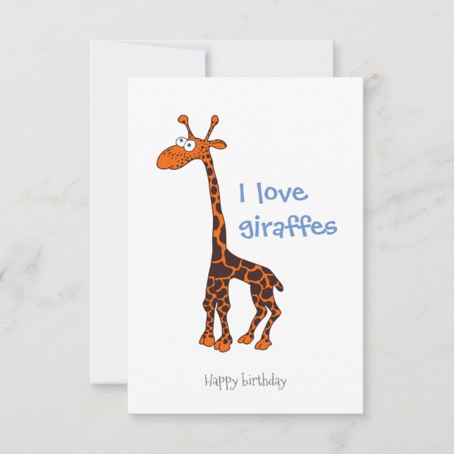 Tarjeta De Agradecimiento Giraffe (Anverso)