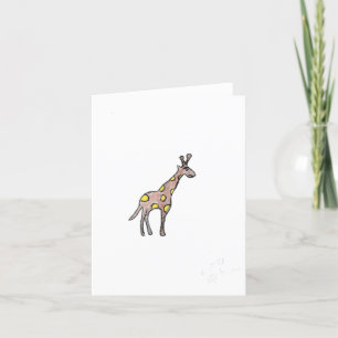 Tarjeta De Agradecimiento Giraffe