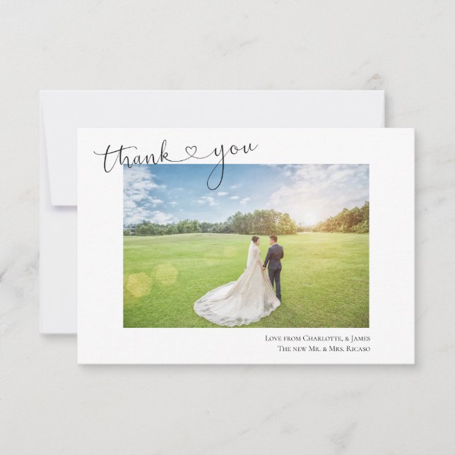 Tarjeta De Agradecimiento Giraffe Boda Gracias (Anverso)