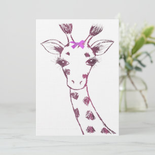 Tarjeta De Agradecimiento Giraffe lindo diseño sarcástico