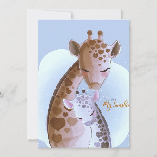 Tarjeta De Agradecimiento Giraffe Lover Cute Giraffes (Anverso)