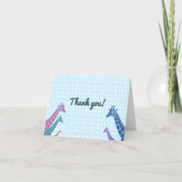 Tarjeta De Agradecimiento Giraffe Tower Birthday