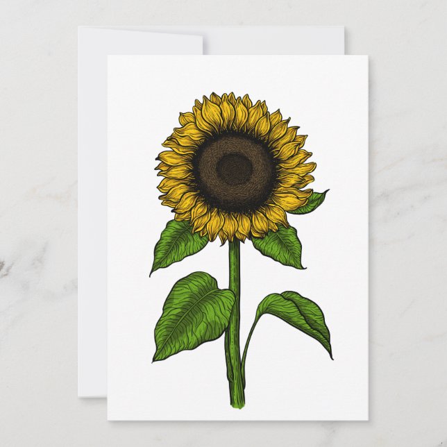 Tarjeta De Agradecimiento Girasol (Anverso)