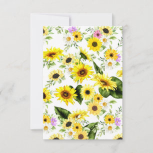 Tarjeta De Agradecimiento Girasol Acuarela 7