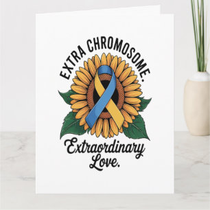 Tarjeta De Agradecimiento Girasol de Conciencia del Síndrome de Down